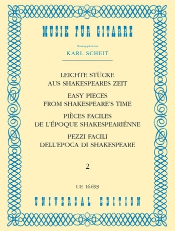 Easy Pieces from Shakespeares Time Vol 2 for Guitar