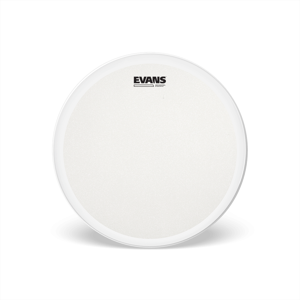 Evans Orchestral Stacatto Coated White Snare Drum Head, 14 Inch