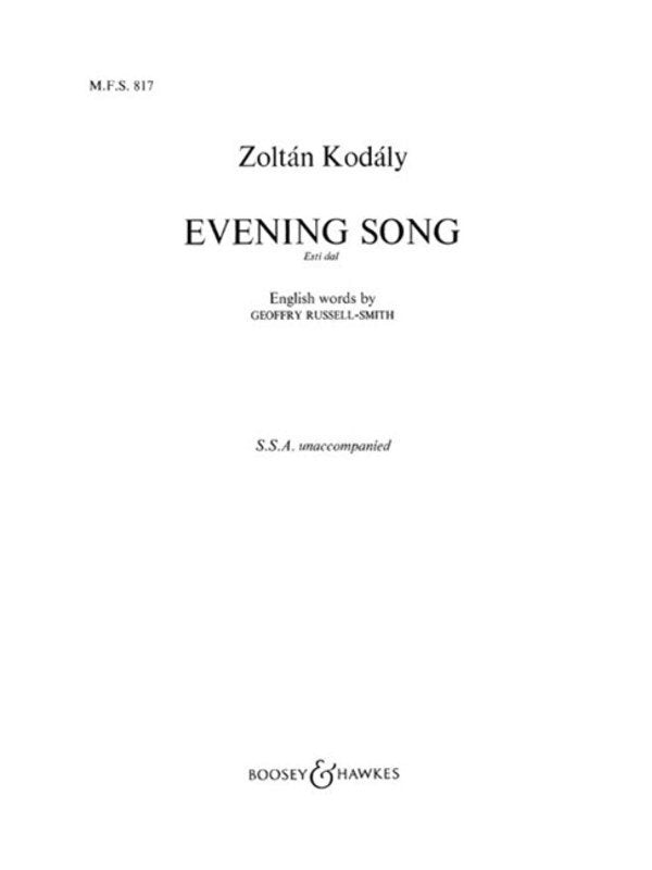 Evening Song SSA A Cappella