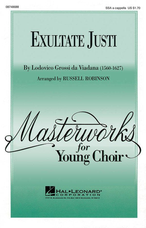 Exultate Justi SSA A Cappella