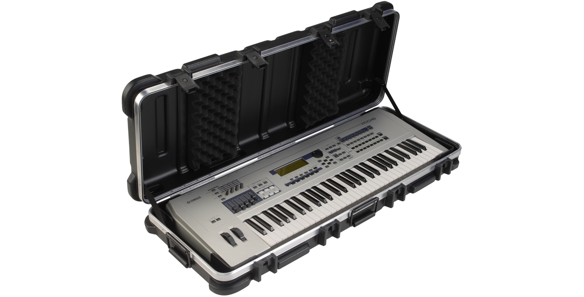 SKB 1SKB-4214W 61-Note Vacuum-formed Keyboard Case w/wheels TSA Locking trigger latch - 42.75