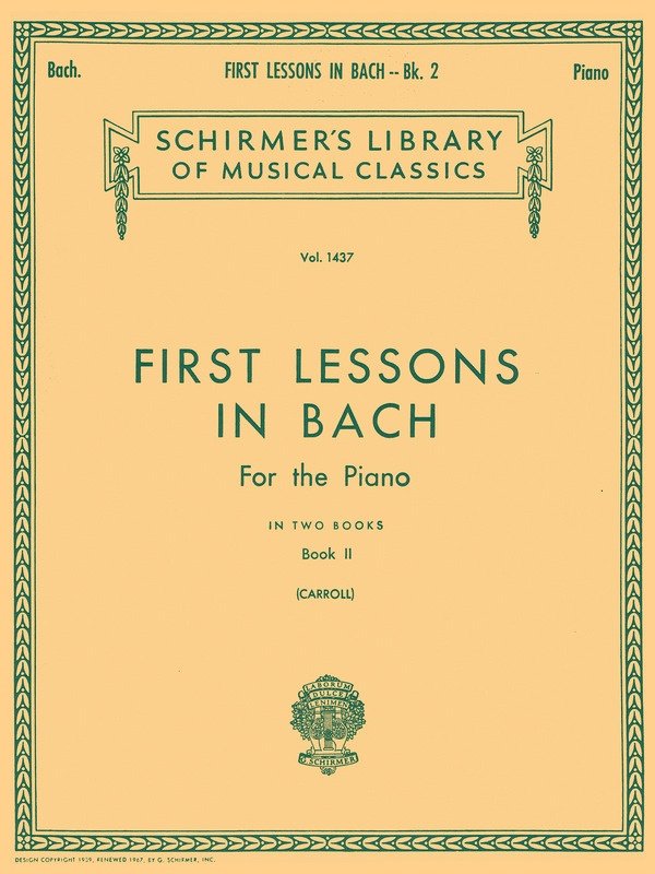 First Lessons in Bach Book 2 Ed Carroll