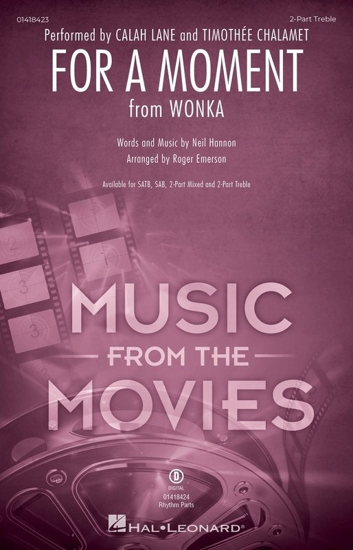 For A Moment from Wonka 2 Part Treble/Piano