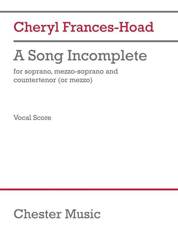 Frances-Hoad - A Song Incomplete Vocal Score