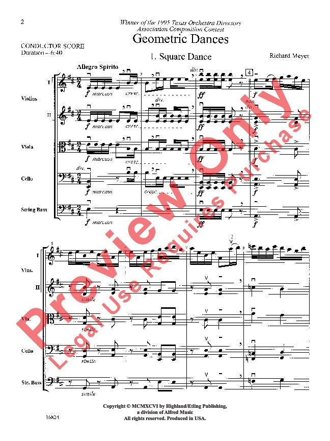 Geometric Dances for String Orchestra So3 Full Score
