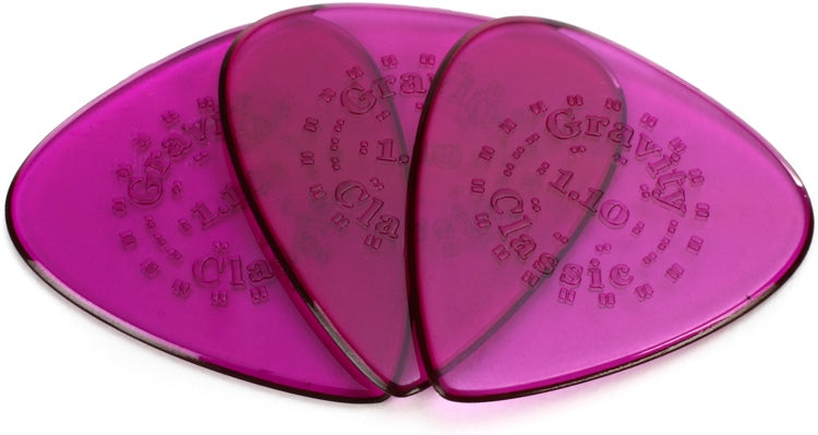 Gravity Picks Classic Standard 1.10 mm Polishes 3-Pack Purple