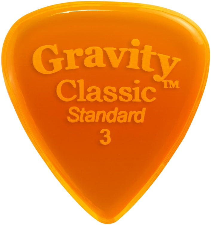 Gravity Picks Classic Standard 3mm Polished Orange