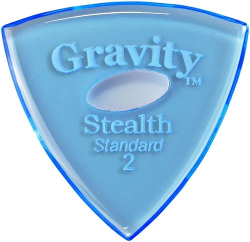 Gravity Picks Stealth Standard 2 mm Polished w/Elipse Blue