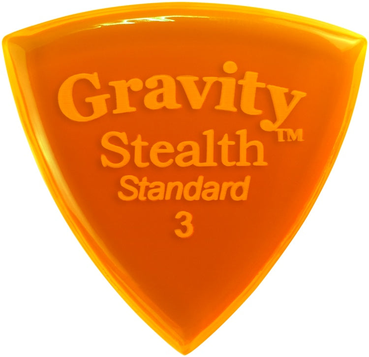 Gravity Picks Stealth Standard 3 mm Polished Orange