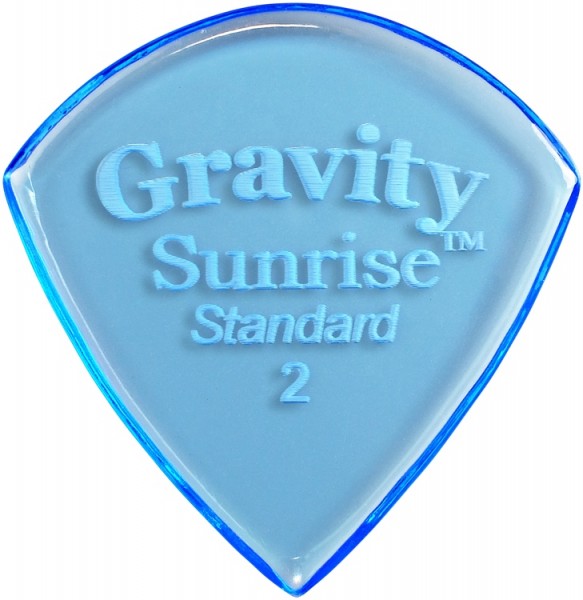 Gravity Picks Sunrise Standard 2 mm Polished Blue