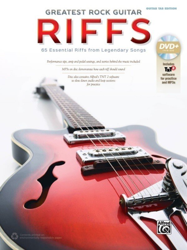 Greatest Rock Guitar Riffs TAB Bk/Dvd