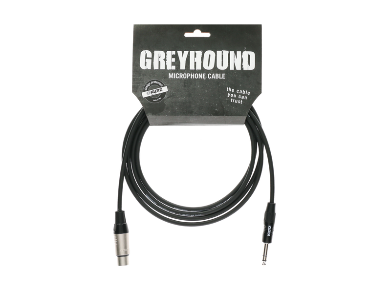 Klotz Greyhound bal. audio sw 3m XLR 3p.female - Jack 3p.