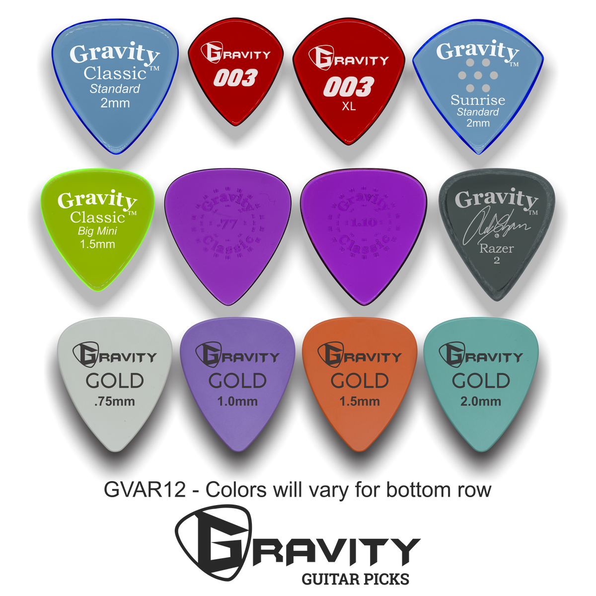Gravity Picks Gpvariety 12-Pick Variety Pack