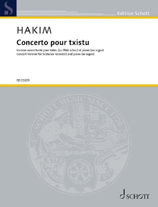 Hakim Concerto for Txistu/Piano