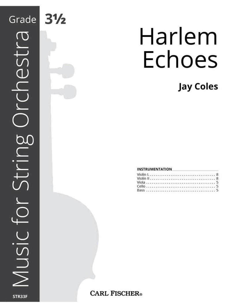 Harlem Echoes for String Orchestra So3.5 Score