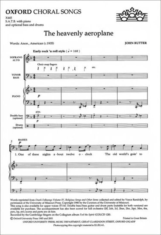 Heavenly Aeroplane Satb/Pno