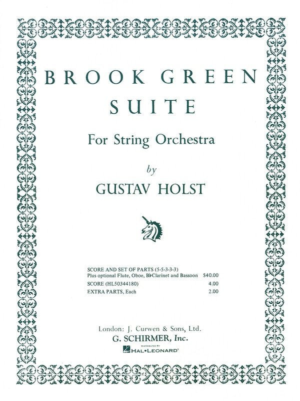 Holst - Brook Green Suite So3-4 Sc/Pts