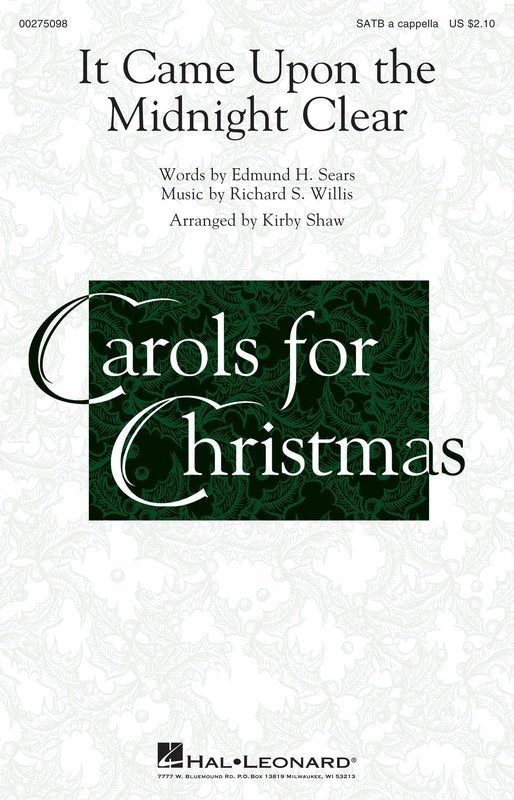 It Came Upon the Midnight Clear SATB A Cappella