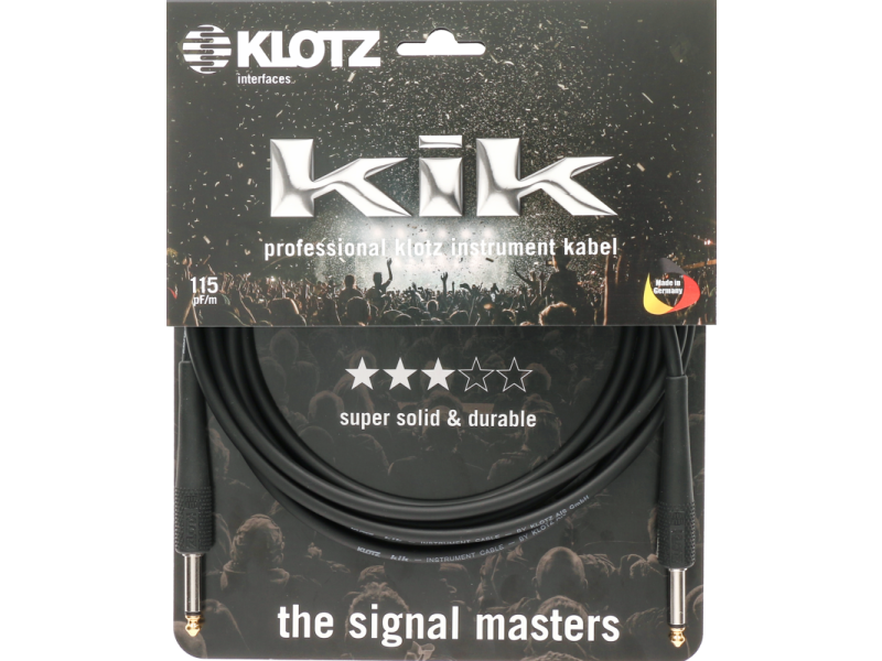 Klotz KIK Instr. Cable bk 9m Jack 2p - Jack 2p 