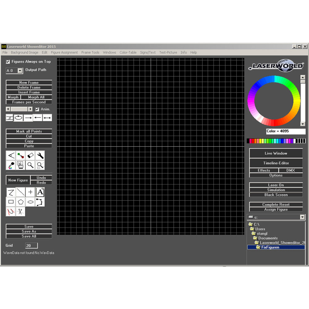 Laserworld ShowNET with Showeditor Laser Control Software
