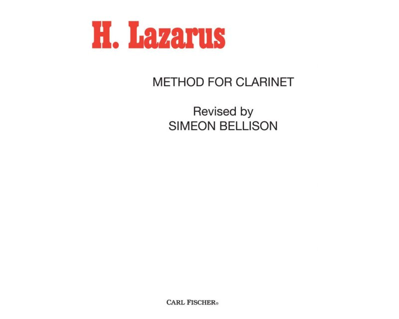 Lazarus - Method for Clarinet Book 2