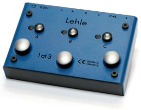 Lehle 1@3 SGoS - Bypass Switcher routes incoming signal to up to 3 outputs (eg amps, tuner or effects)