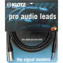 Klotz M1 Mic Cable black 5m XLR 3 male - Jack 3p