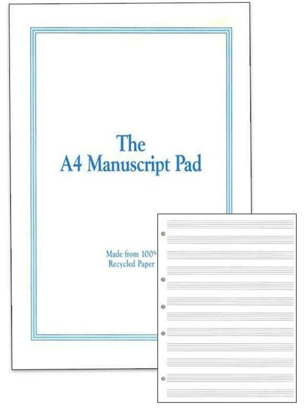 Manuscript Pad Recycled A4 50Pp 12 Stave