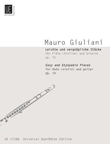 Mauro - Easy & Enjoyable Pieces Op 74 Flute (Violin)/Guitar