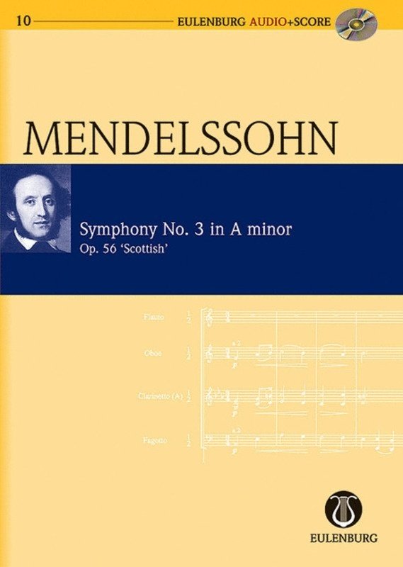 Mendelssohn - Symphony No 3 A Min Op 56 Study Score Bk/Cd