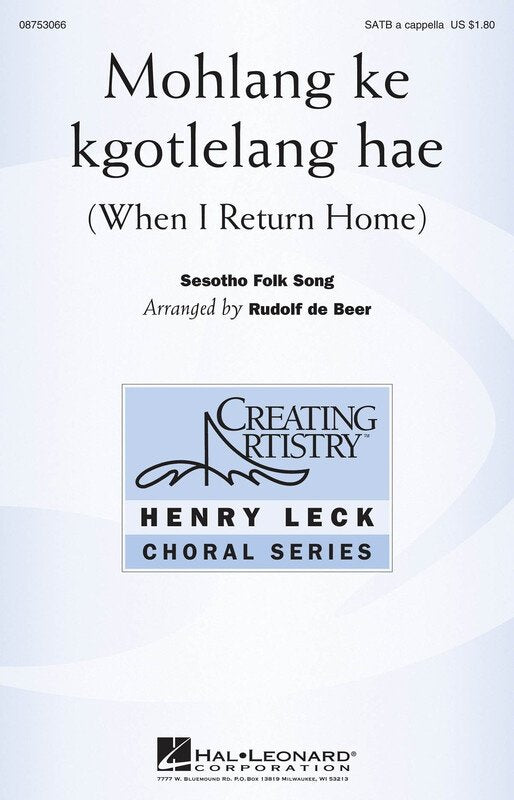 Mohlang Ke Kgotlelang Hae SATB