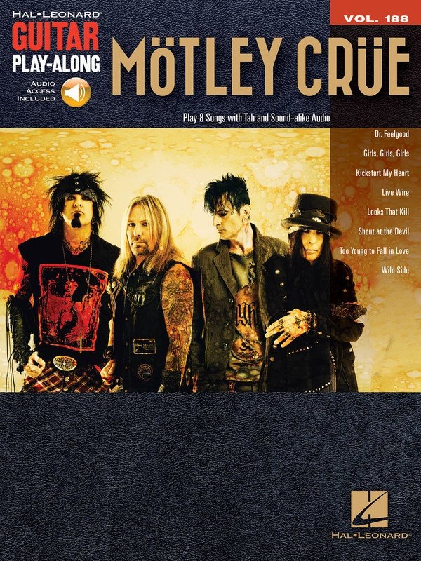 Motley Crue Guitar Playalong V188 Bk/Ola