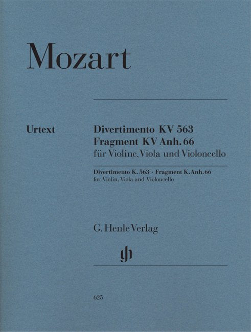 Mozart - Divertimento K563 E Flat Violin/Viola/Cello