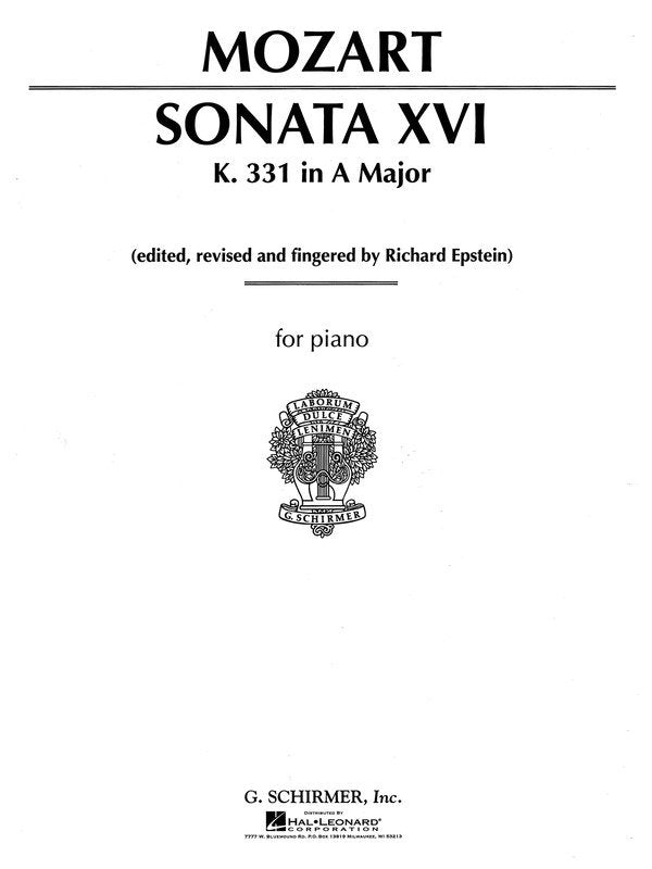 Mozart - Sonata No 16 A Major K 331 Piano