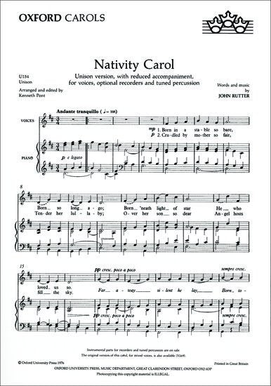 Nativity Carol Arr Pont Simpl Unison/Pno