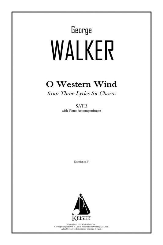 O Western Wind Satb/Piano (Pod)