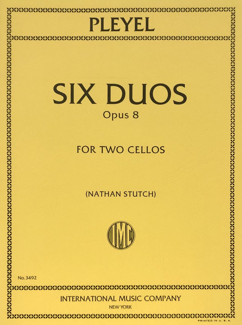 Pleyel - 6 Duos Op 8 (Originally for 2 Violins) for 2 Cellos
