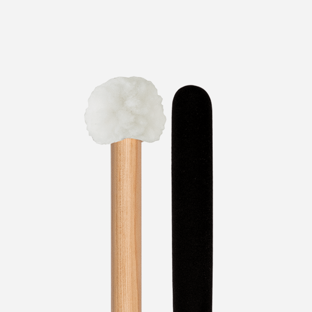Promark ATH2S Hickory Shaft Hickory Shaft Puff Cover on Felt Head Tenor Mallet