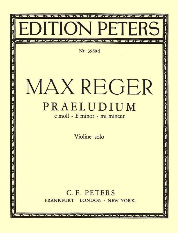 Praeludium E Min Vln Pno