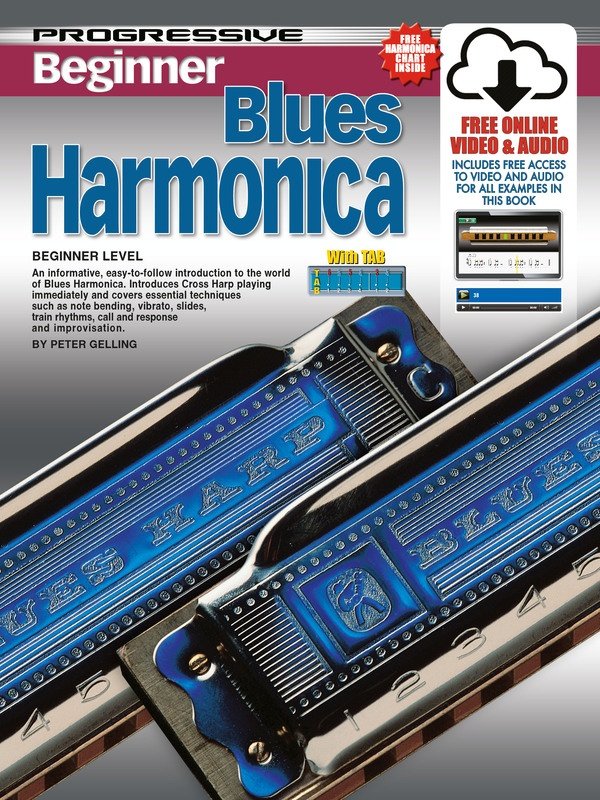 Progressive Beginner Blues Harmonica Bk/Ola
