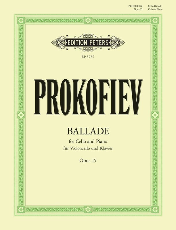 Prokofieff - Ballade Op 15 for Cello and Piano