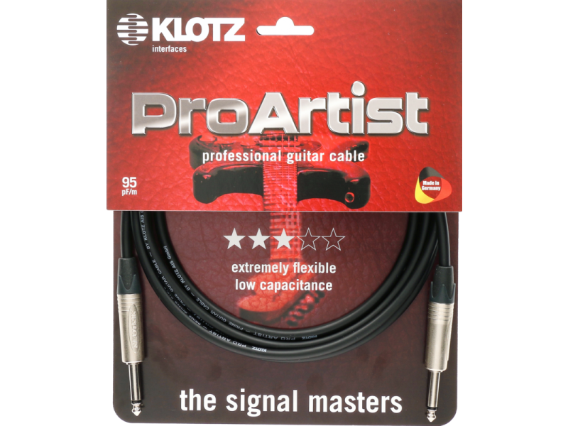 Klotz Pro Artist Instr. Cable 6m Jack 2p - Jack 2p 