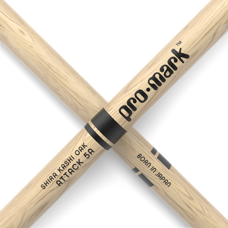 ProMark Classic Attack 5A Shira Kashi Oak Drumstick, Oval Nylon Tip