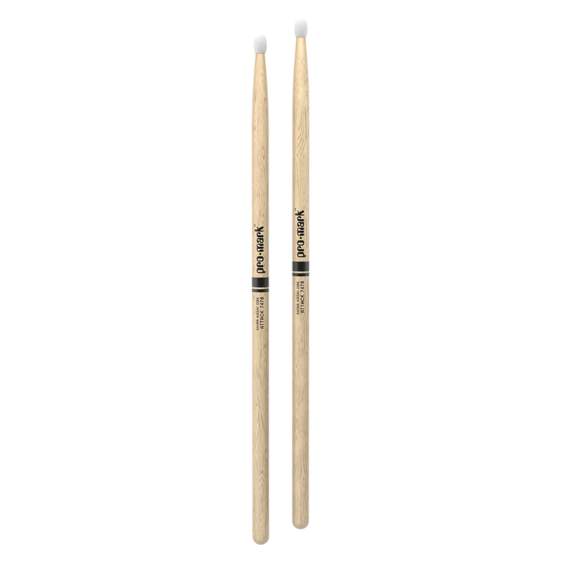 ProMark Classic Attack 747B Shira Kashi Oak Drumstick, Oval Nylon Tip