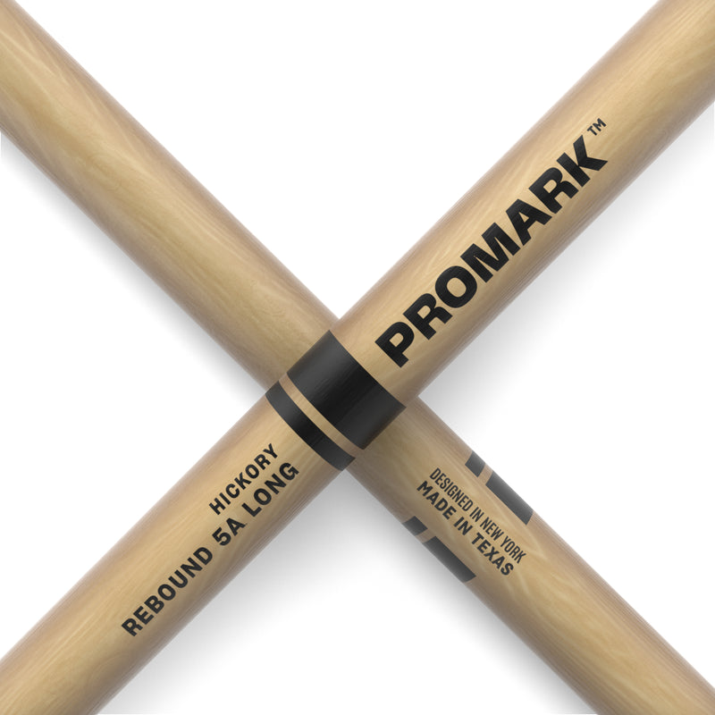 ProMark Rebound 5A Long Hickory Drumstick, Acorn Wood Tip