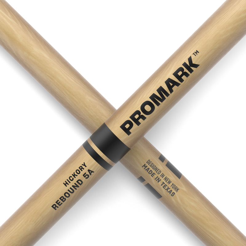 ProMark Rebound 5A Hickory Drumstick, Oval Nylon Tip
