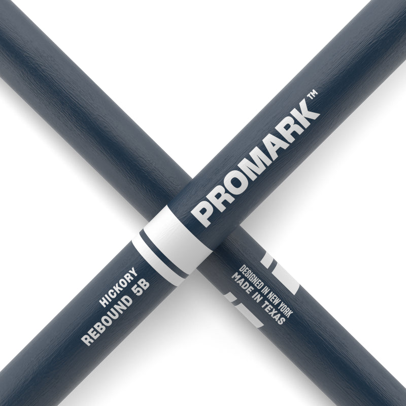 ProMark Rebound 5B Painted Blue Hickory Drumstick, Acorn Wood Tip