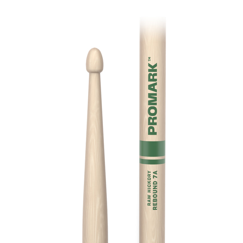 ProMark Rebound 7A Raw Hickory Drumstick, Acorn Wood Tip