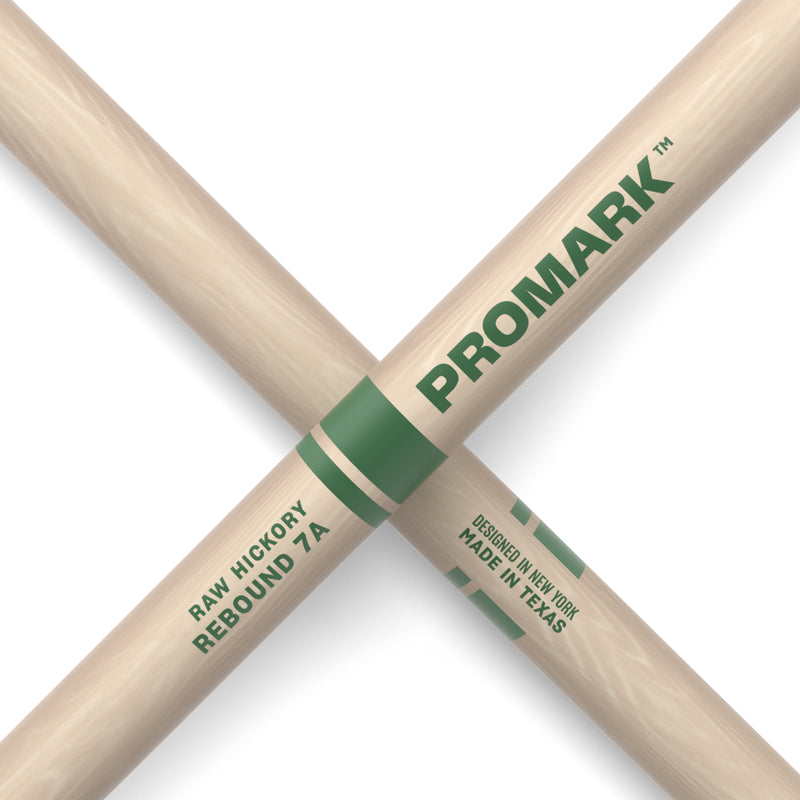 ProMark Rebound 7A Raw Hickory Drumstick, Acorn Wood Tip