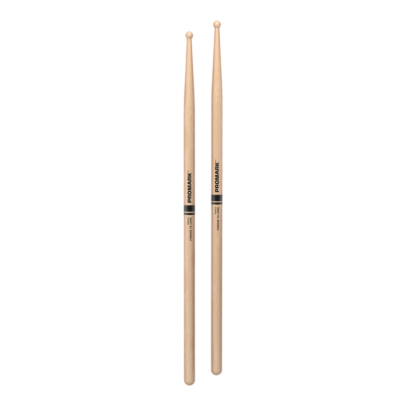 ProMark Finesse 7A Long Maple Drumstick, Small Round Wood Tip